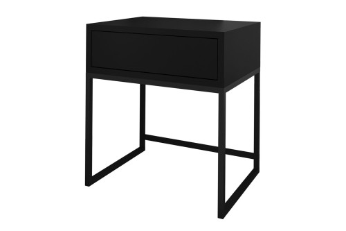 Szafka nocna LOFT - czarny mat / czarny