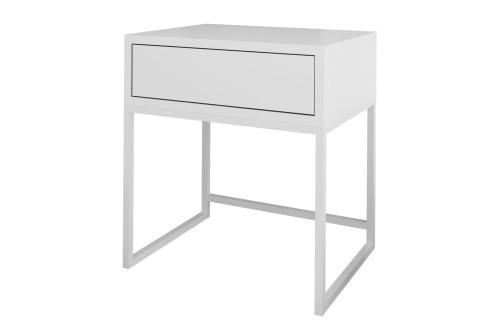 Szafka nocna LOFT - biały mat / biały