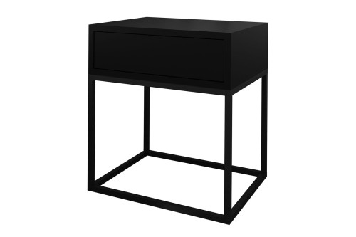 Szafka nocna LOFT II - czarny mat / czarny