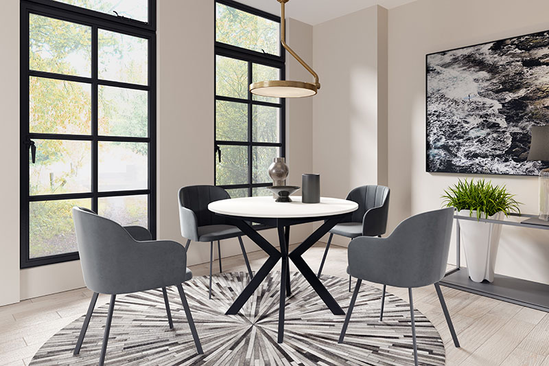 stół okrągły oslo - biały