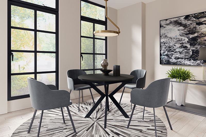 stół okrągły oslo - czarny