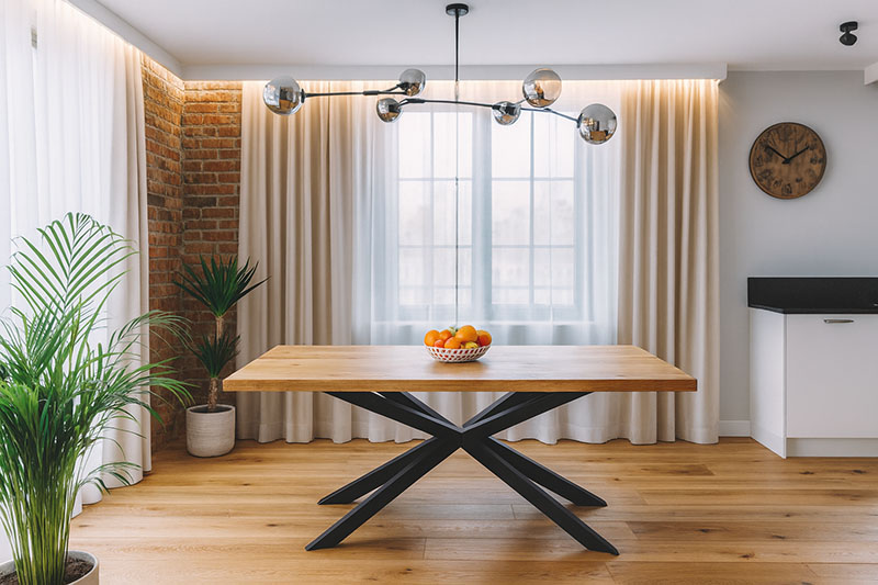 stół rozkładany drewniany artis 90x160/240 - fornir dębowy